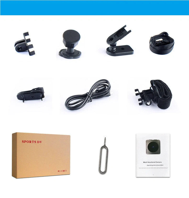 Sensor Night Vision Mini Camera with 1080P HD recording and 140° wide-angle lens