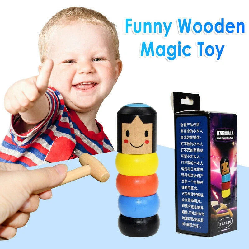 Immortal Daruma Unbreakable Wooden Man Magic Toy for magicians and entertainers