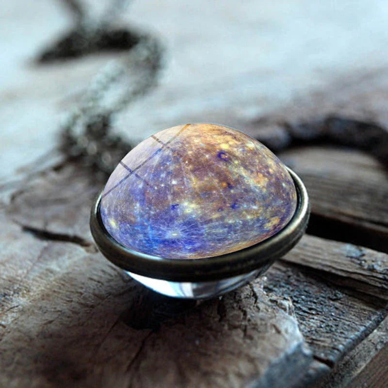 Ethereal Nebula Galaxy Double-Sided Pendant Necklace with Captivating Celestial Patterns