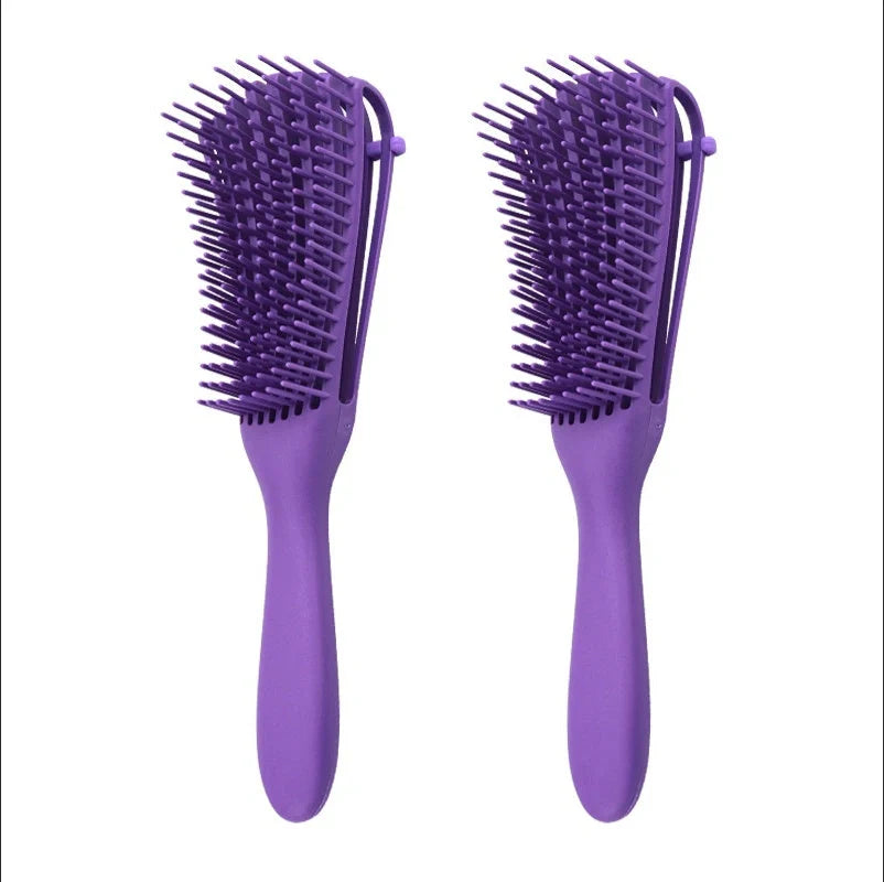 Knotted Haircut Massage Octopus Curling Comb in various colors for detangling and styling hair