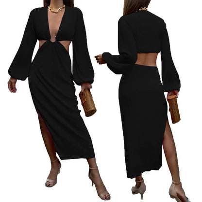 Stylish pressed pleated dresses in vibrant yellow, classic black, and chic dark pink colours for glamorous autumn fashion