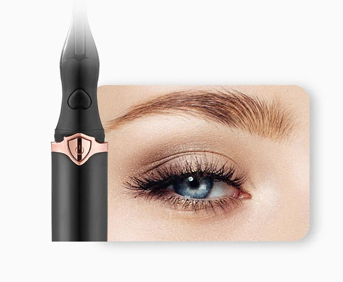 Rechargeable electric eyelash curler with 360-degree rotating comb and USB charging