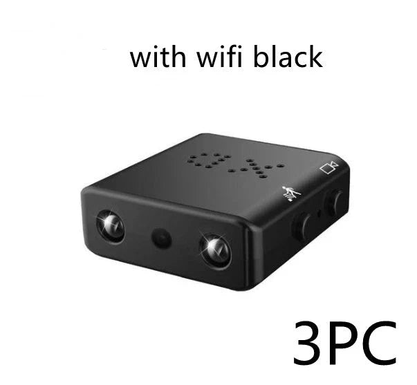 Compact 1080p full HD infrared night vision hidden micro camera for home, business, and vehicle security surveillance