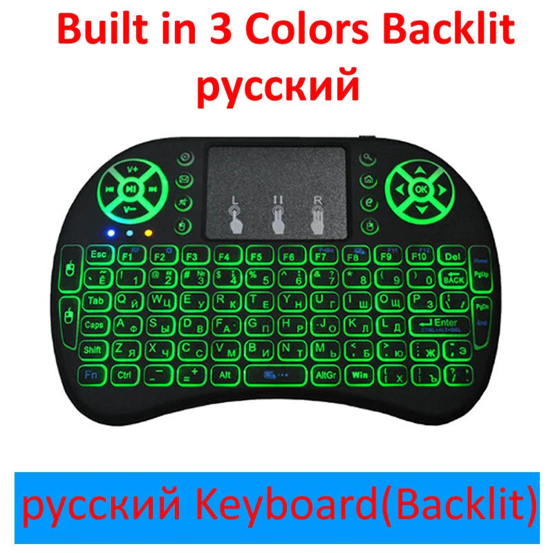 Sleek wireless mini keyboard with touchpad, versatile connectivity for smart TVs, PCs, and more