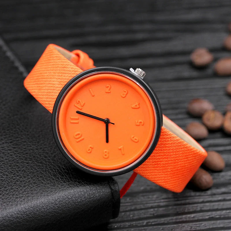Elegant ladies' quartz watch with alloy dial, mineral glass mirror, and PU leather strap in various stylish colours