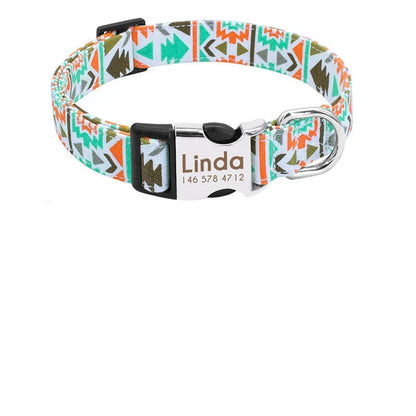 Reflective dog collar in various colours and sizes, designed for UK pets with adjustable, durable, and breathable features