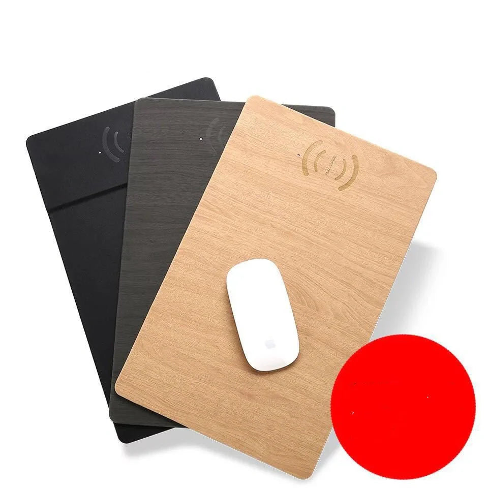 Qi Wireless Charging Mouse Pad with PU Leather Surface for comfortable and efficient charging