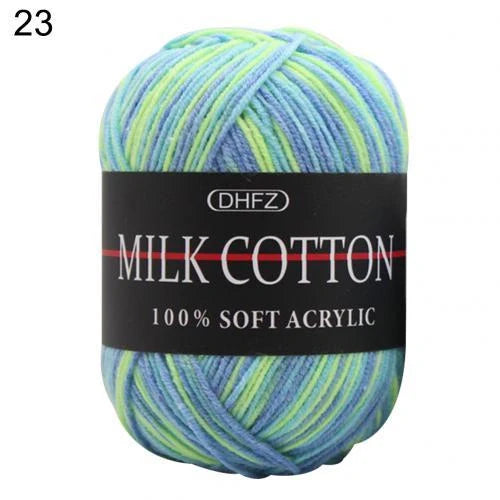 Vibrant multi-colour jacquard knitting yarn for creative projects