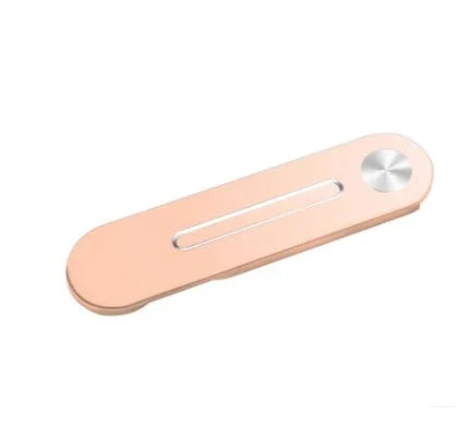 Aluminium alloy laptop side mount with adjustable tablet bracket in silver, black, and rose gold