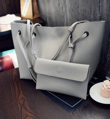 Fashionable shoulder tote bag with detachable crossbody strap, made of premium PU leather and available in multiple stylish colors