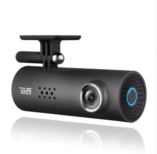 Premium dash cam with voice controls, 1080p FHD recording, and wide-angle lens