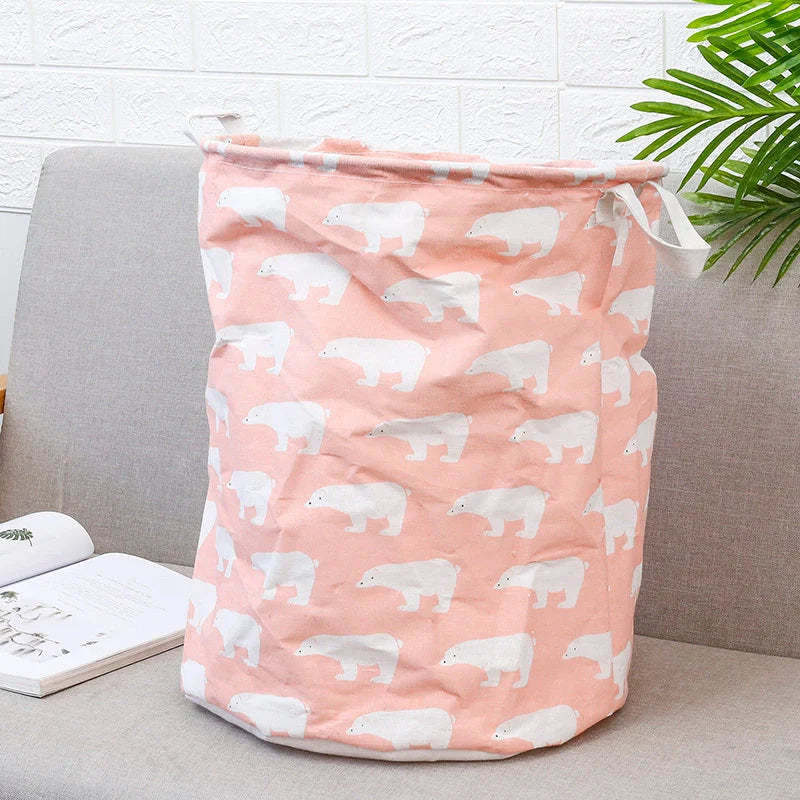European-style cotton and linen dirty clothes basket in various designs