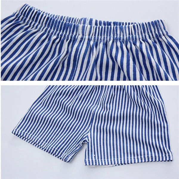 Cotton cartoon clothing sets for infants and young children in various patterns