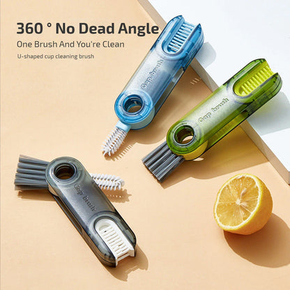 Versatile multi-purpose bottle cleaning brush set with spiral design for reaching into narrow crevices and tough-to-clean areas