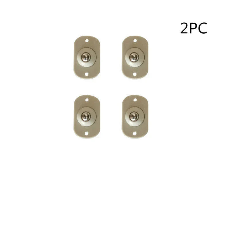 Smooth-rolling stainless steel castors with 360-degree swivel for easy mobility and silent operation