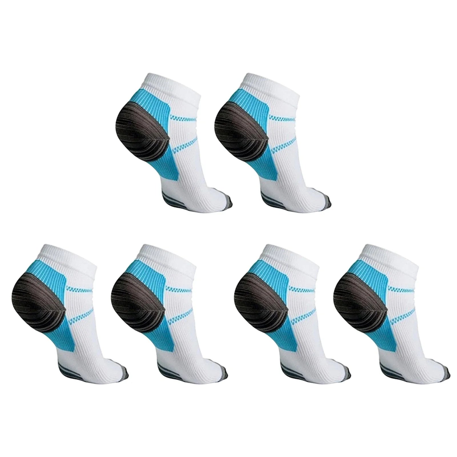 Premium compression socks designed to relieve plantar fasciitis, heel spurs, and arch pain with medical-grade support and breathable nylon fabric.