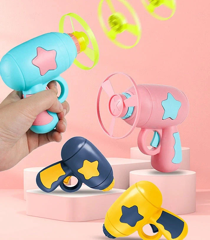 LED Light Pet Toy Set with flying saucer launcher and luminous discs