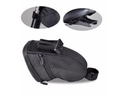 Durable, weatherproof bicycle saddle bag with spacious storage for cycling essentials
