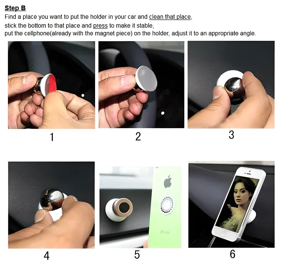Phrone™ - Sleek 360-degree Magnetic Car Phone Holder for UK Drivers