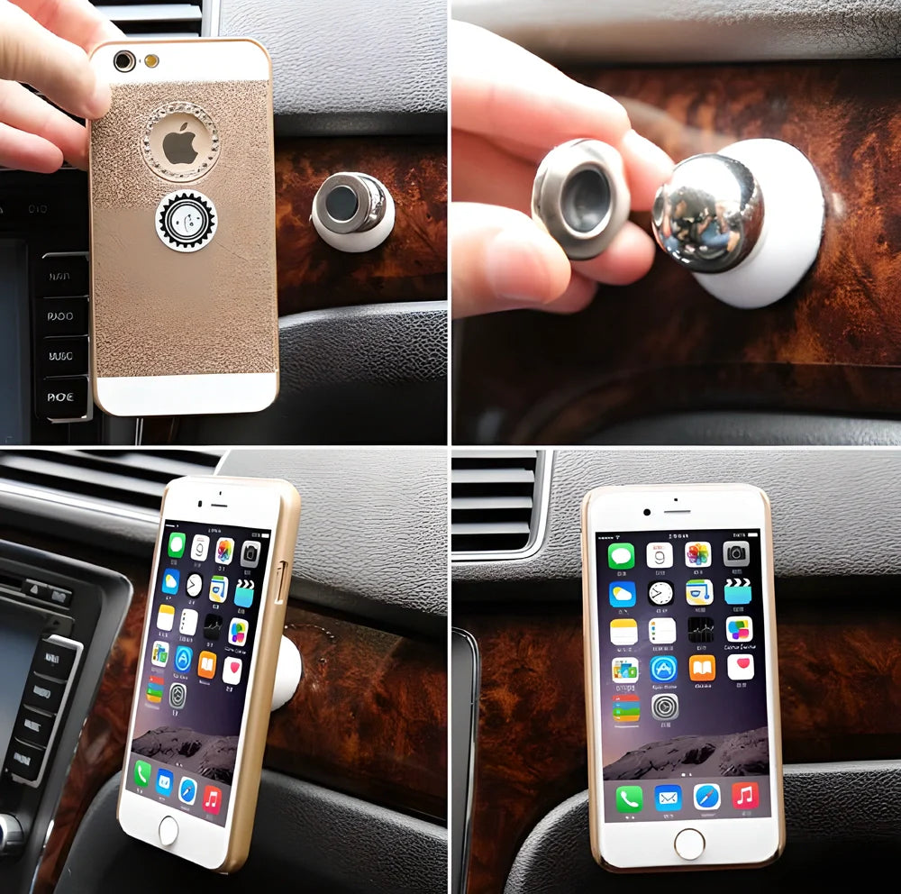 Phrone™ - Sleek 360-degree Magnetic Car Phone Holder for UK Drivers