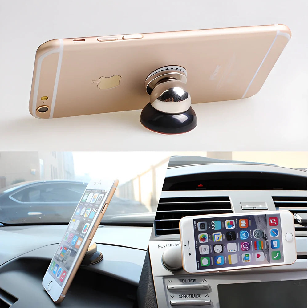 Phrone™ - Sleek 360-degree Magnetic Car Phone Holder for UK Drivers