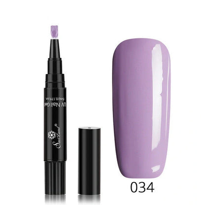 3-in-1 Gel Nail Varnish Pen with Glitter for easy one-step nail art