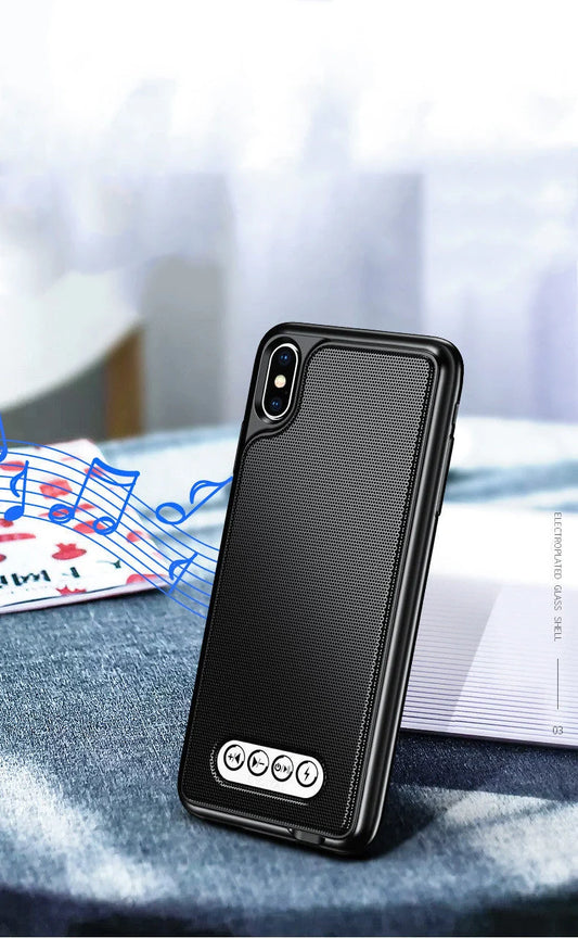 3 in 1 Bluetooth Speaker Phone Case for Apple iPhones with emergency charging