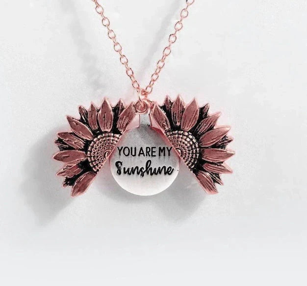 Elegant Sunflower Double-layer Lettering Necklace in various colours