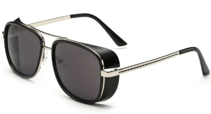 Stylish driving sunglasses with a retro-inspired design, durable metal and plastic frame, and advanced UV protection for all-weather driving and outdoor activities.