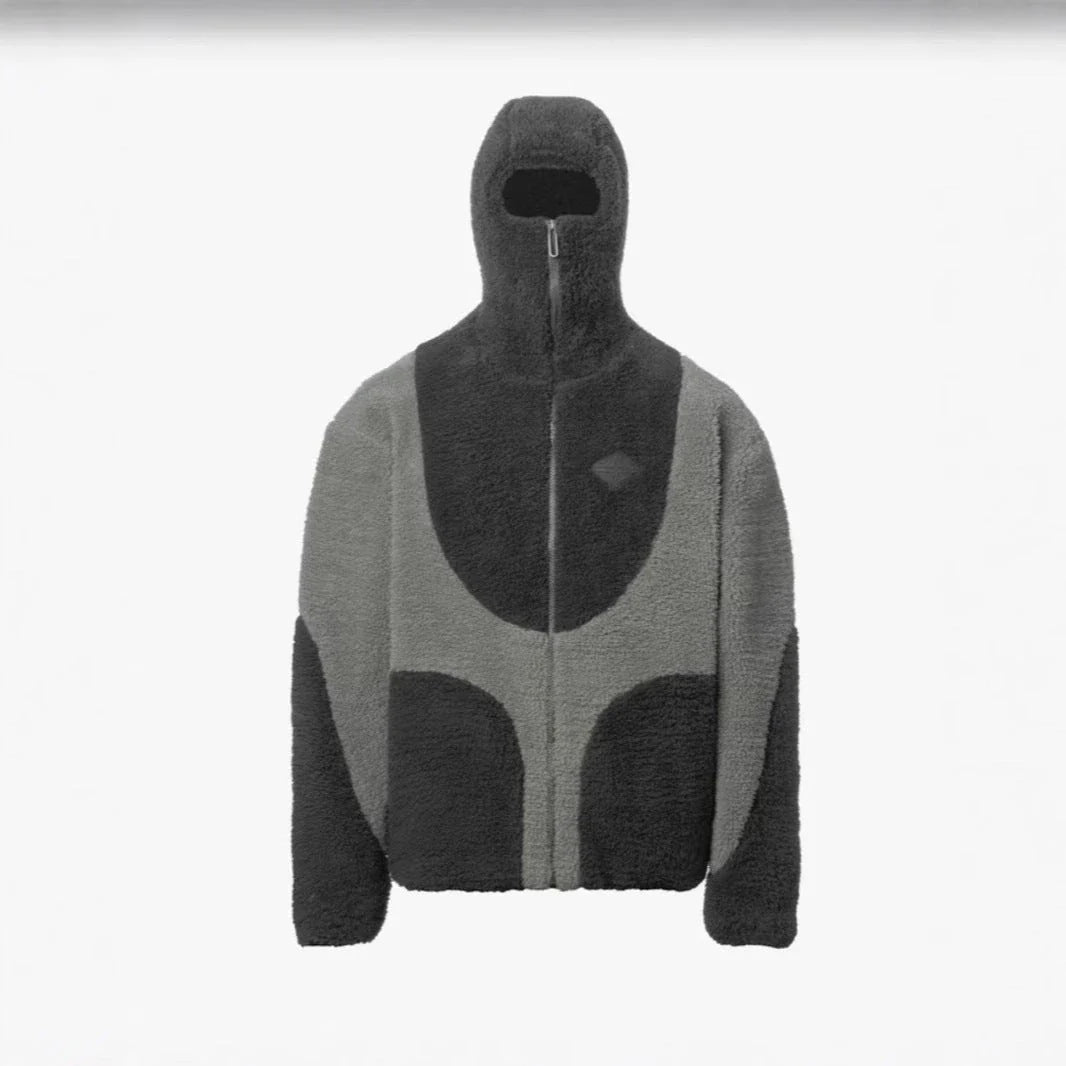 Men's stylish hooded zipper jacket with premium patchwork design in various colors