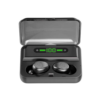 Premium Binaural Bluetooth Headset with Portable Power Bank for Exceptional Sound Quality and Charging on the Move