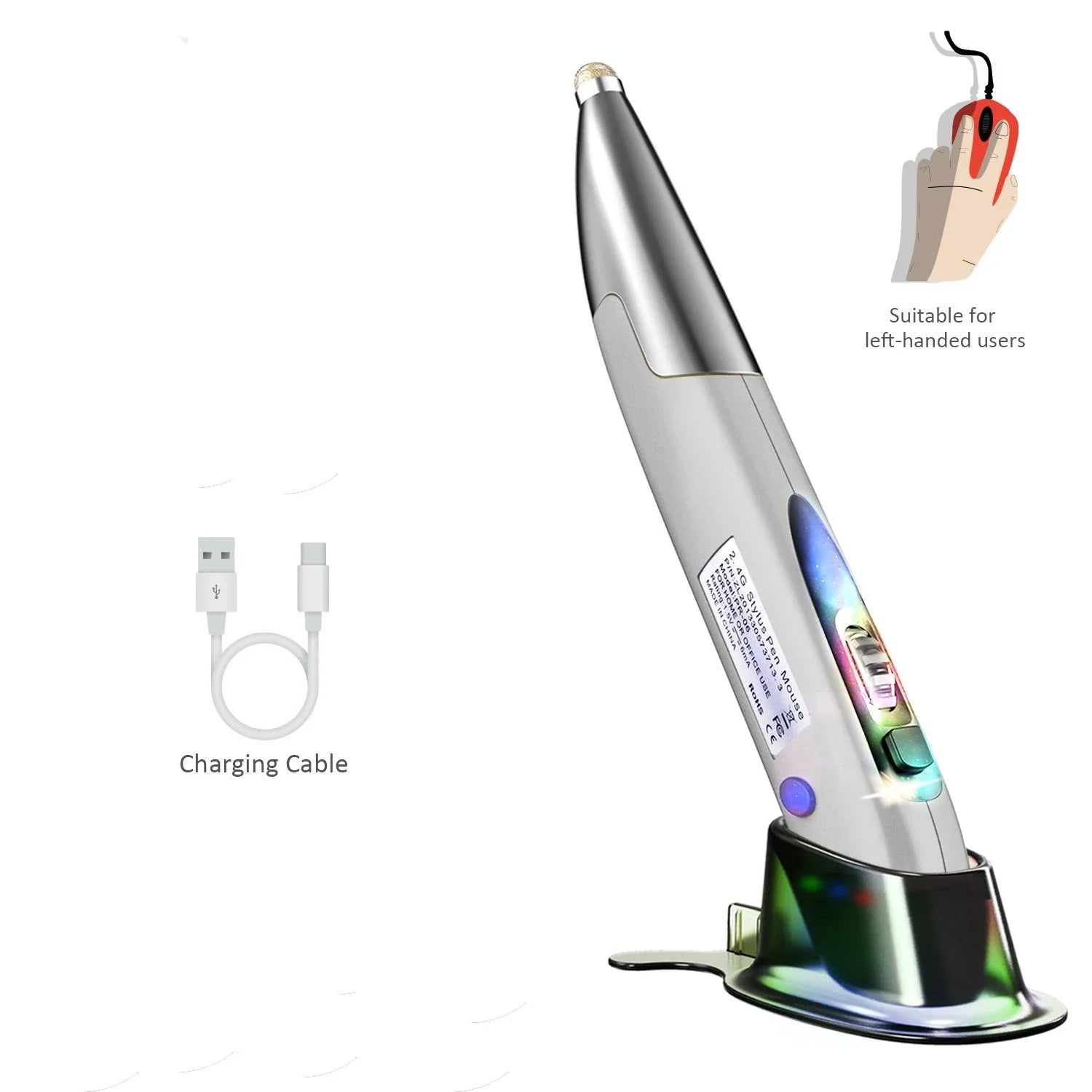 Ergonomic Wireless Vertical Pen Mouse with Adjustable DPI and Customisable Buttons for Seamless Computing
