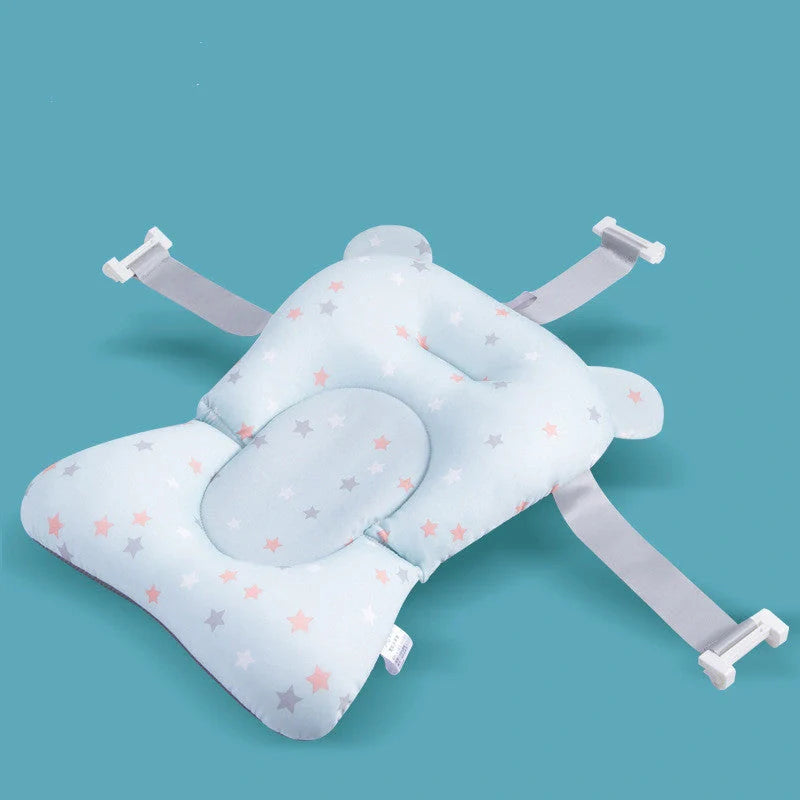 Foldable baby bath seat support mat with anti-slip design in various colours