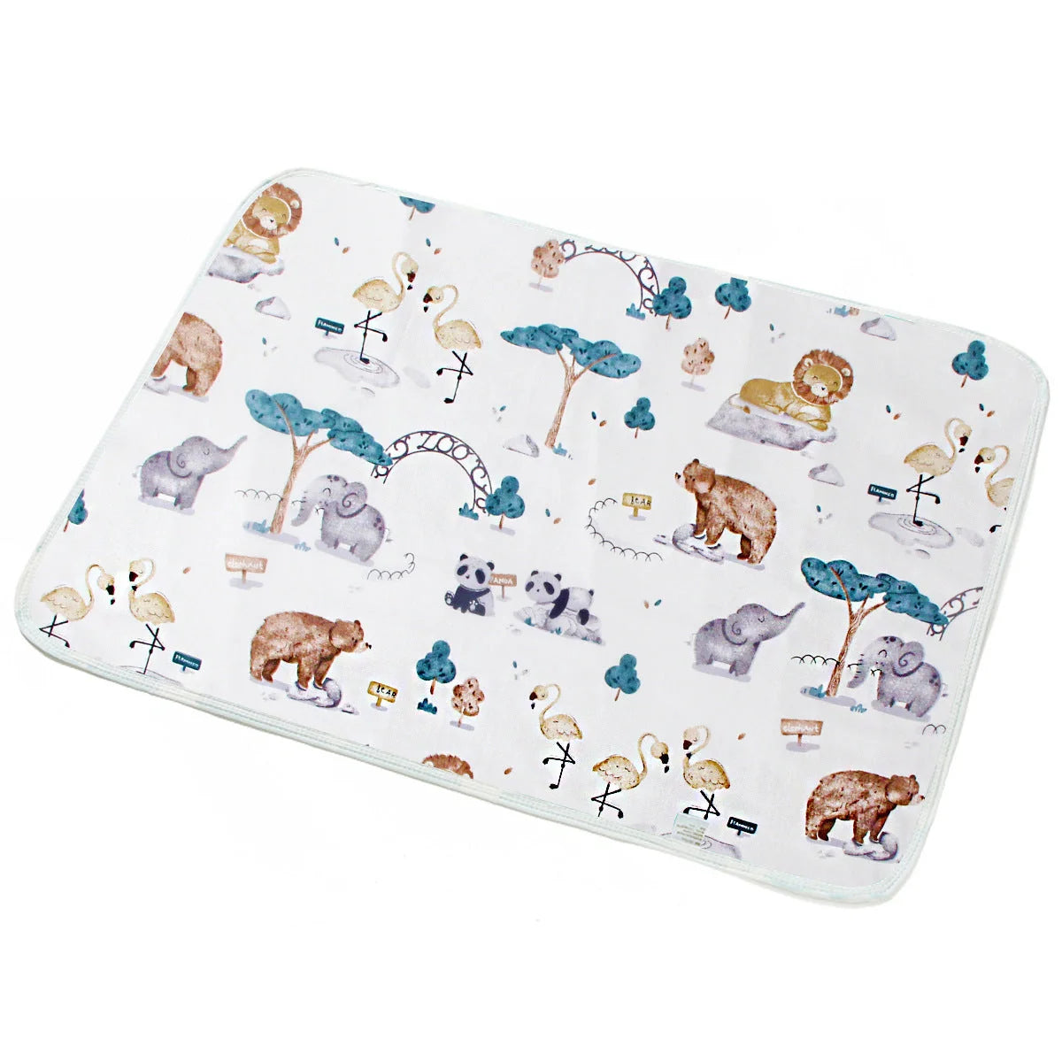 Cotton cartoon waterproof baby changing pad with playful patterns, 50*70cm