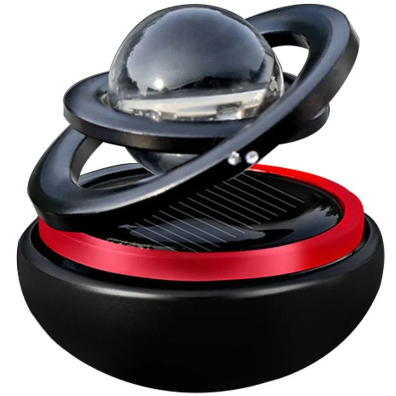 Solar Interstellar Double-ring Rotating Car Aromatherapy Diffuser in various colours