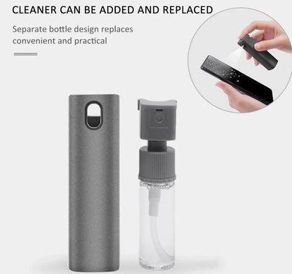 2-in-1 phone and computer screen cleaner kit with microfiber cloth for effective screen cleaning