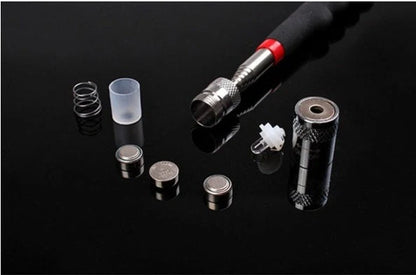 LED Magnetic Pick Up Tool with telescopic extension and LED light for retrieving small metal objects