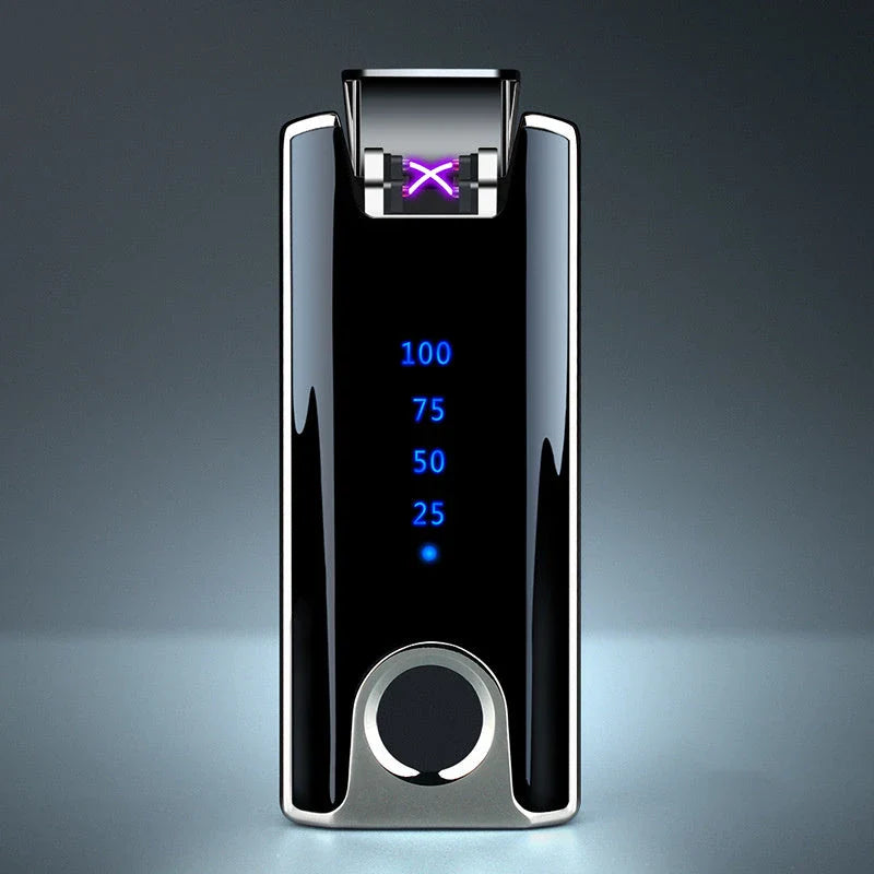 Fingerprint-Activated Lighter in Various Color Options with Stylish Ice Plating Finish