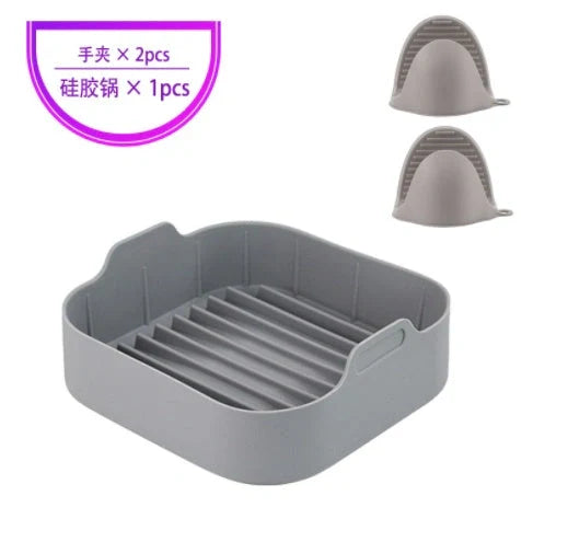 Air fryer silicone pot replacement liners in various colours and sizes