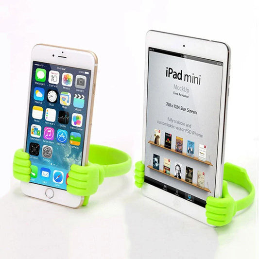 Versatile Thumbs-Up Phone Stand: A compact, adjustable phone holder with a playful, hands-free design for smartphones and tablets