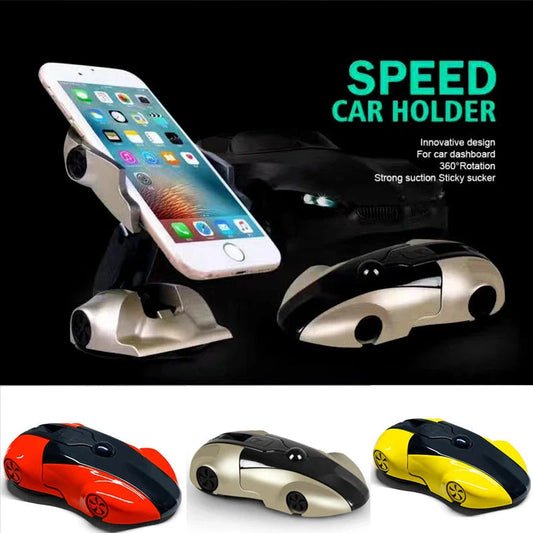Stylish and functional magnetic car phone holder with 360-degree rotation and silicone pad for protecting your device
