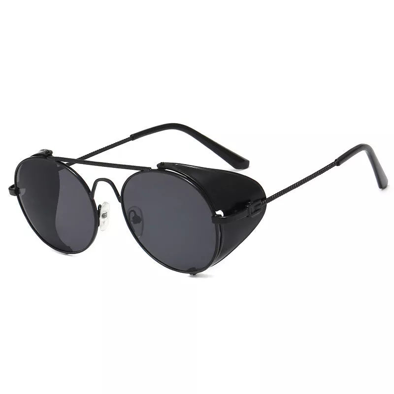 Steampunk sunglasses with UV400 protection and vintage metal frames in various colours