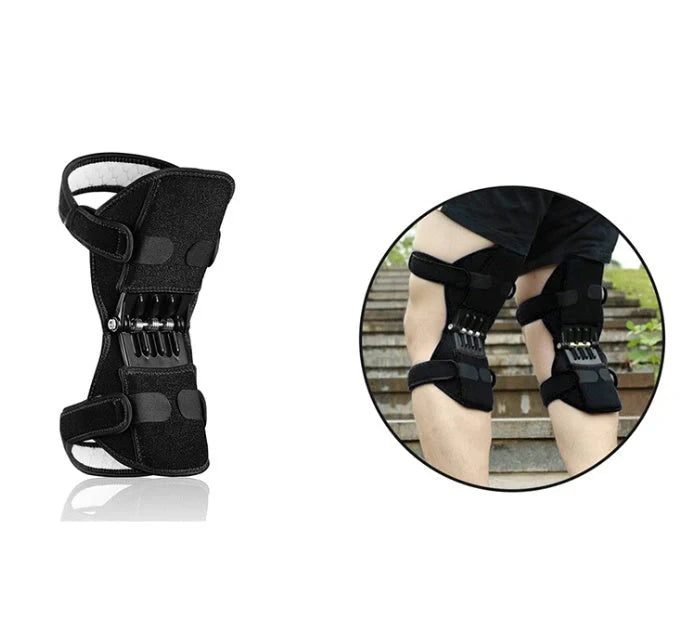 Breathable joint support knee pads in black with non-slip design