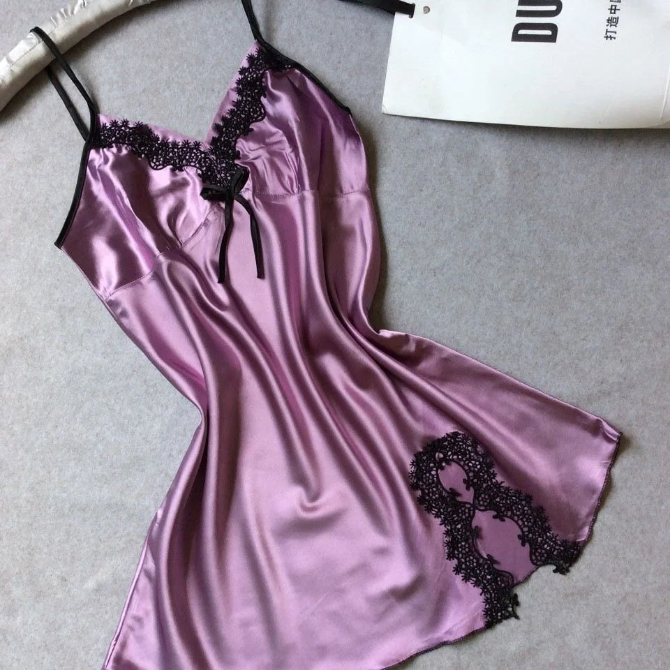 Silk sling pajamas in various colours for summer comfort