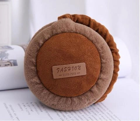 Bluetooth Earmuffs Headphones with warm plush lining for winter comfort
