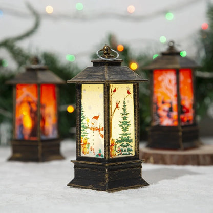 Santa Claus LED night light battery-powered hanging lantern for Christmas decoration