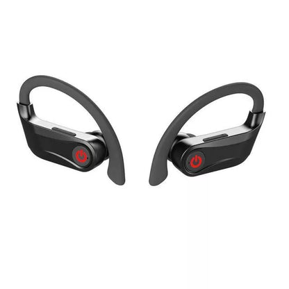 HBQ-Q62 5.0 TWS Wireless Bluetooth Headset in black with ear caps