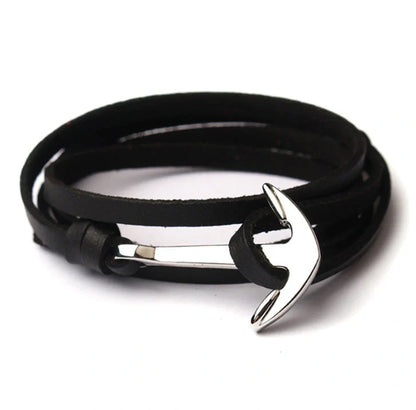 Anchor Bracelet featuring a nautical symbol on a cotton-linen rope