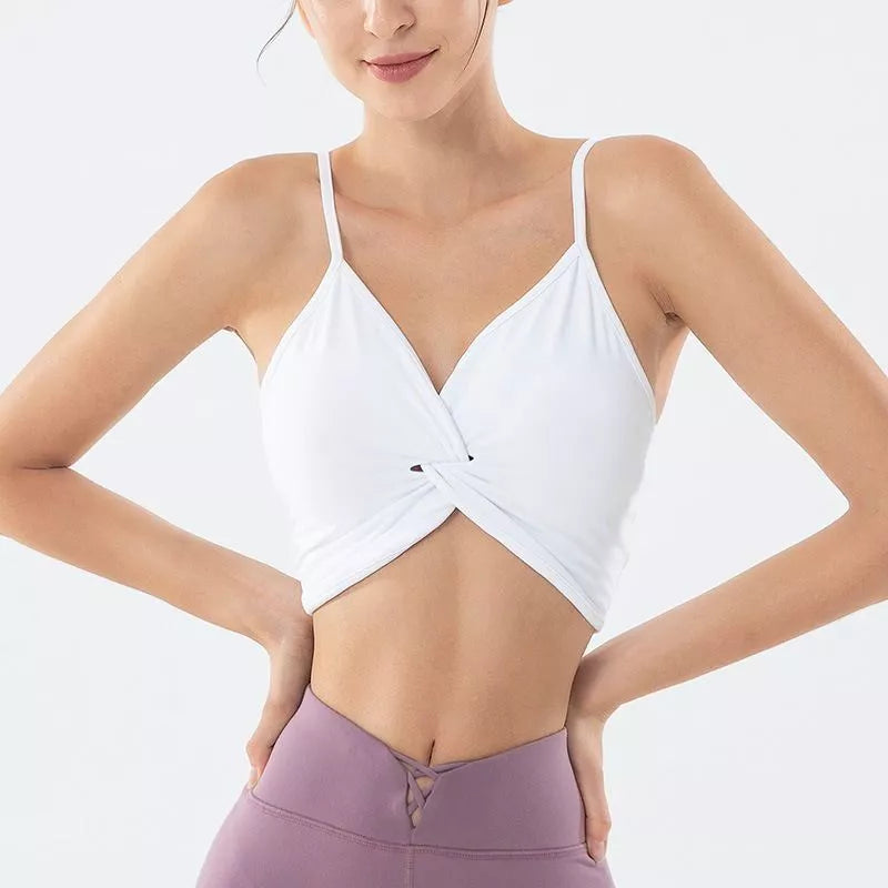 Women's running fitness yoga suit in white, grey purple, and khaki with sizes S to XL