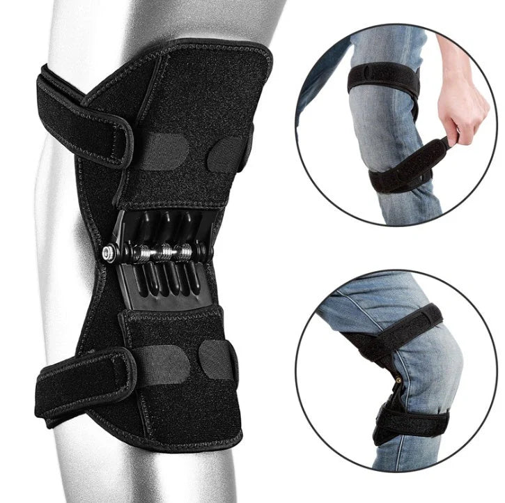 Breathable joint support knee pads in black with non-slip design